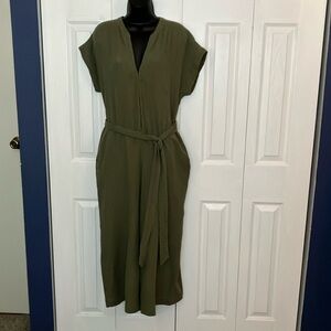 Easy Wear Olive Green Jumpsuit